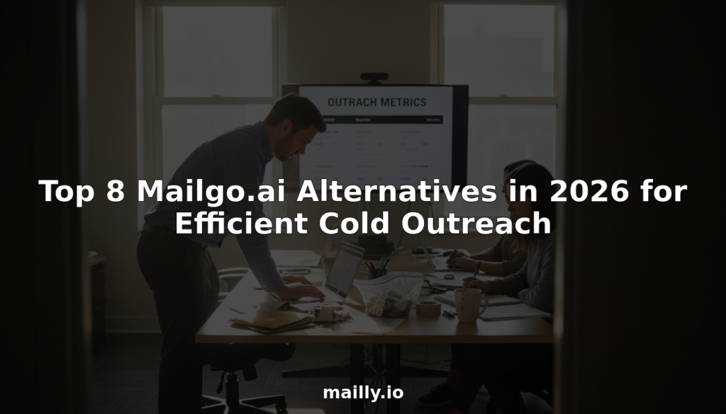 Cold outreach team working in corner office