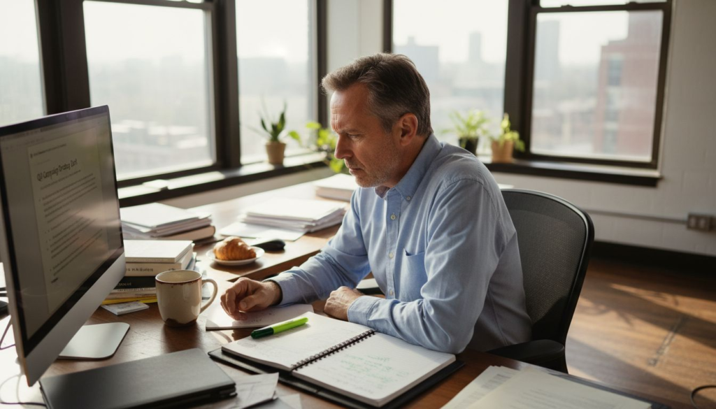 Marketing manager drafting B2B outreach email