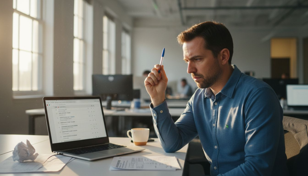 SaaS marketer frustrated by failed email campaign